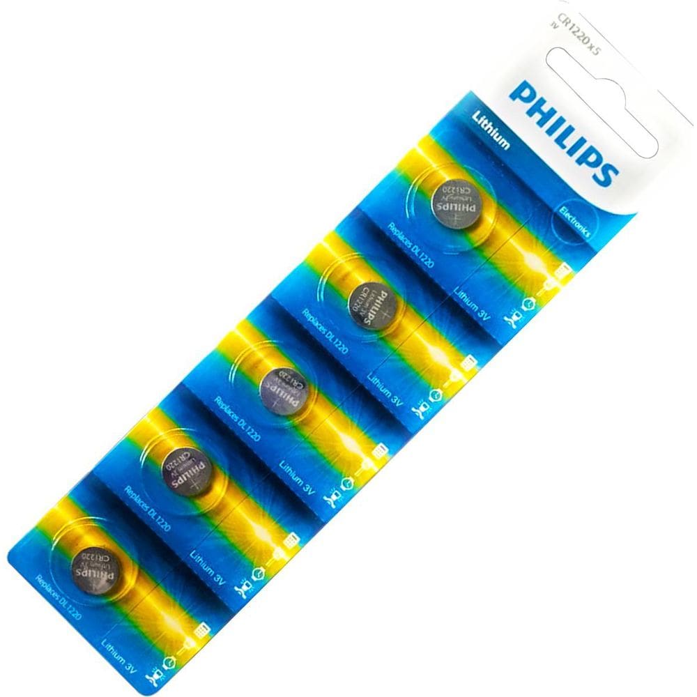 Bateria Cr1220 Philips  Cartela 5 Unidades