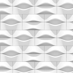 Papel Parede 3D Retangulo Ondulação Autocolante Geometrico