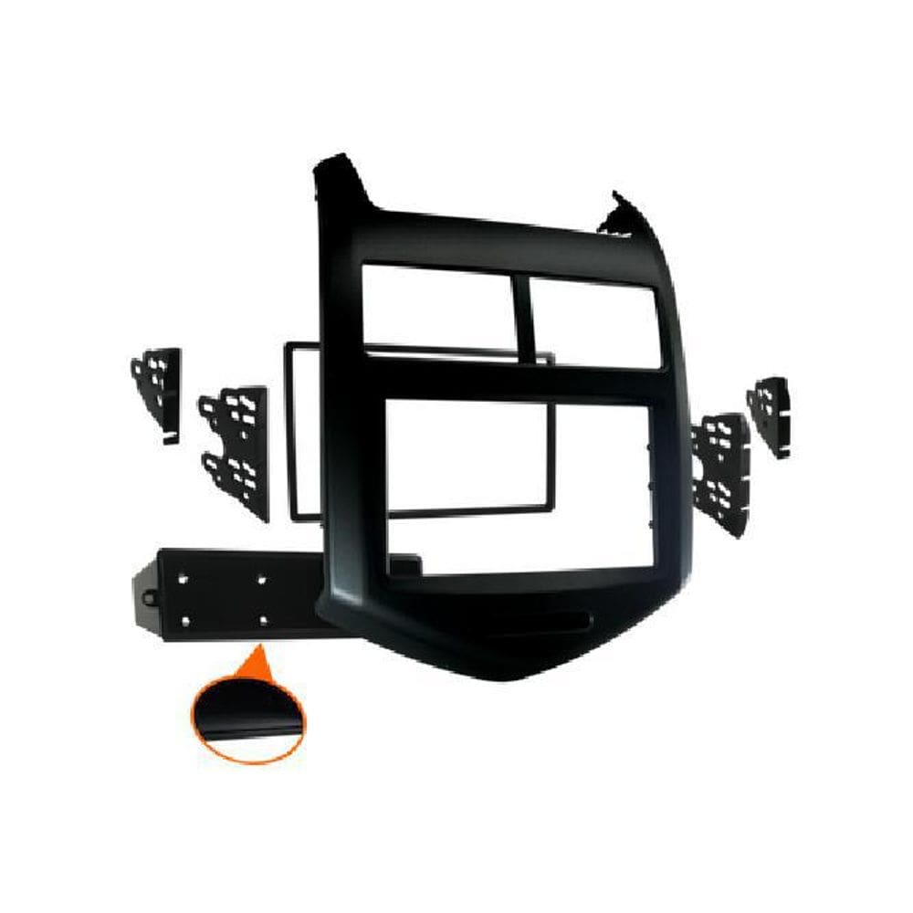 Moldura Aparelho Som Dvd Sonic 12 A 15 Mp5 2Din 1Din Preto