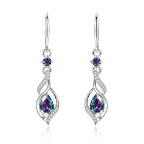 Brincos pendentes FANCIME Teardrop Alexandrite S925 em prata