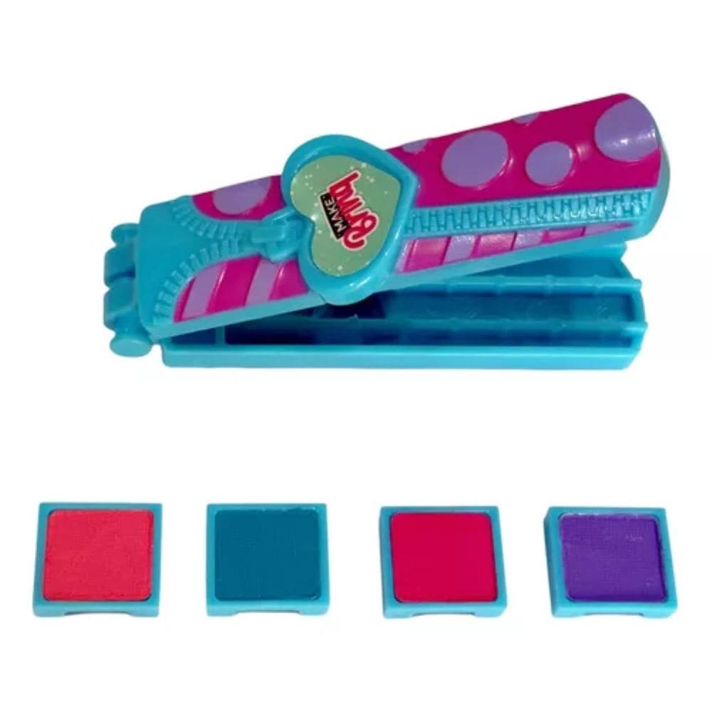 Kit Salão de Beleza Make Brinq Hair Style Infantil Meninas Prancha Cabelo Colorido Polibrinq