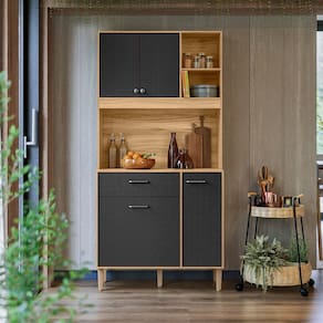 Cozinha Compacta Erva Doce 90cm Freijó Preto Nicioli