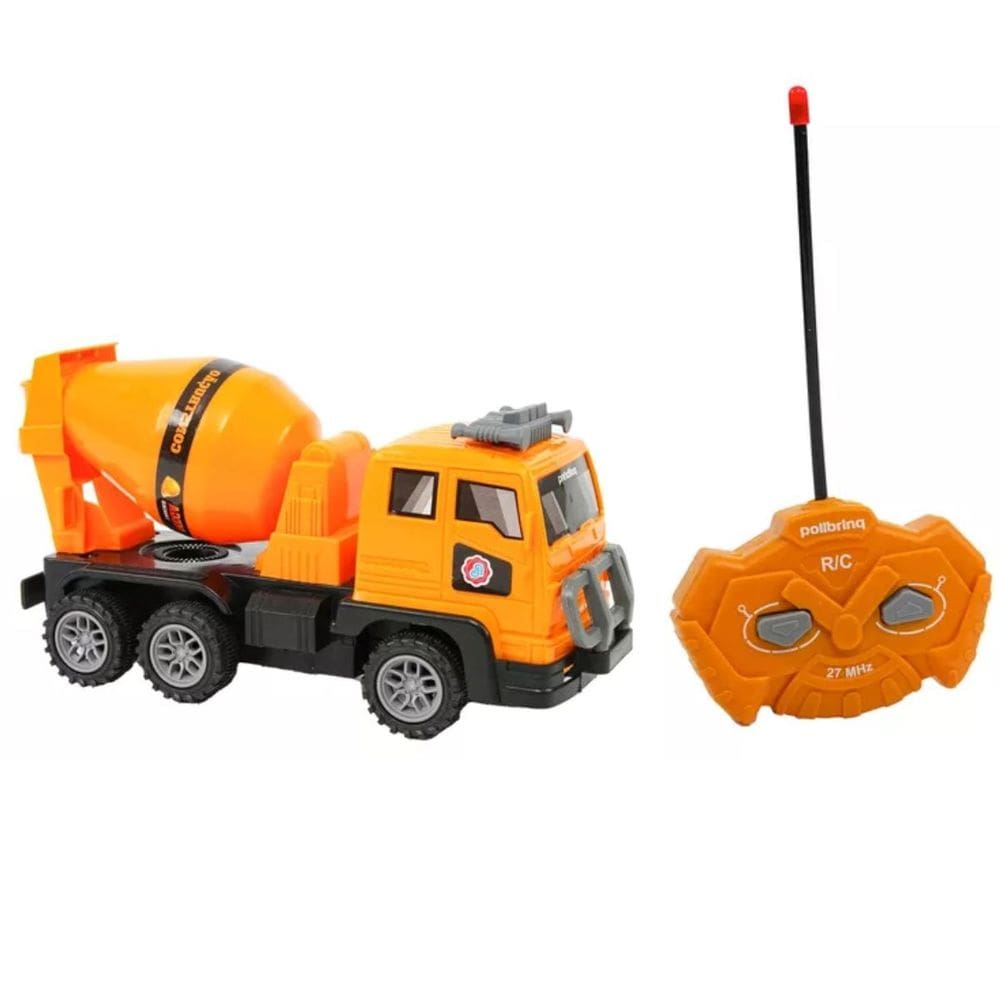 Carrinho de Controle Remoto Roda Livre Caminhão Construção Mega Trucks 2 em 1 Polibrinq