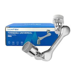 Extensor de Torneira com Rotação Ajustável em 360 Graus e Controle de Fluxo, Ideal para Direcionar o Jato de Água de Forma Prática