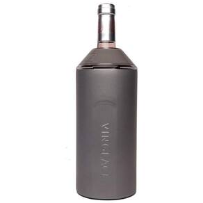 Porta Garrafa Térmico para Vinho é em Aço Inoxidável, Cor, VINGLACé, Cinza