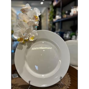 JG 6 PRATOS RASOS BRANCO LISO 1a CLASSIFIC.