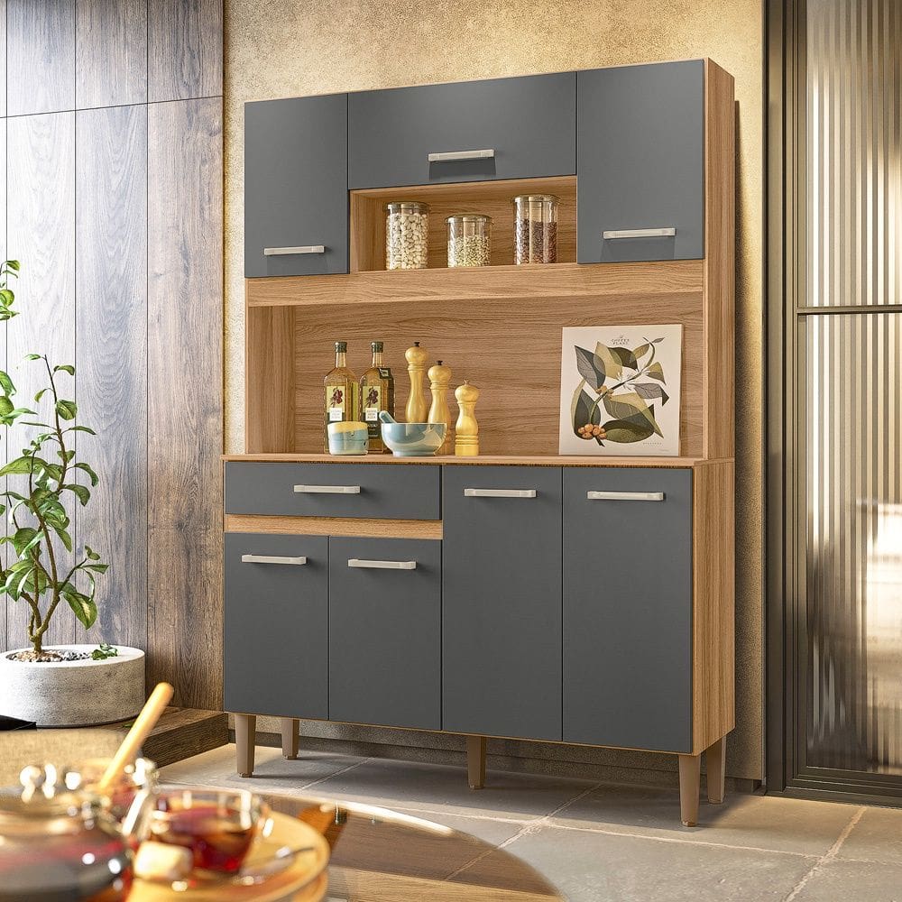 Cozinha Compacta Magazin 120cm Freijó Chumboo Nicioli