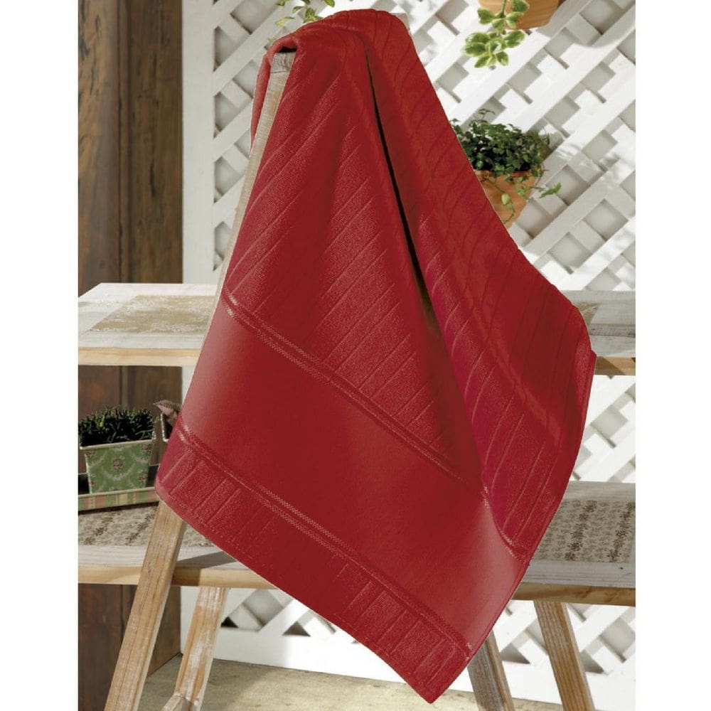 Toalha Rosto Dohler Velour Artesanalle Vermelho 50x80cm