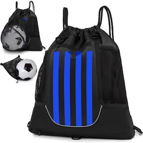 Mochila de basquete STAY GENT Drawstring azul Black Stripe