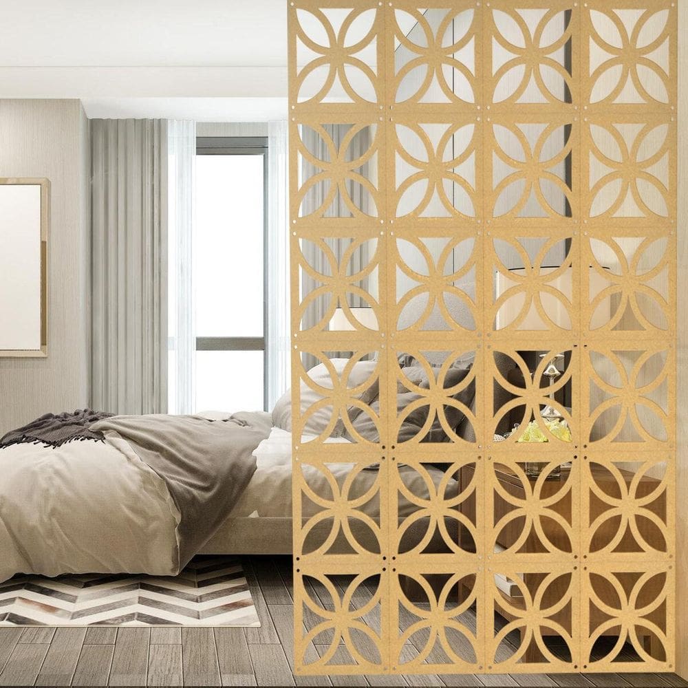 Kit 12 Placas Mdf Modulo Divisoria Ambiente 3Mm 29Cm Vazado