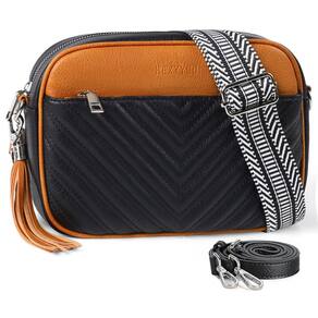 Bolsa tiracolo KEXYYUU de couro macio para mulheres com 2 alças