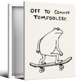 Arte de parede em tela Xianyojafa Funky Frog Off To Commit Tomfoolery