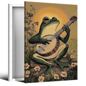 Pôster de arte de parede Xianyojafa Frog Playing Banjo em tela de 40x60cm