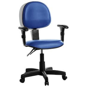 Cadeira Ergonômica Executiva Com Braço Azul Rj