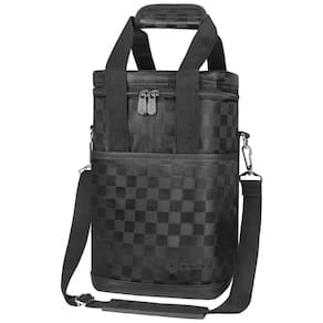 Bolsa Térmica Para Transporte de Vinhos OPUX até 4 Garrafas, Preto Quadrado