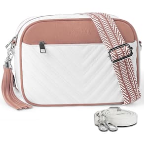 Bolsa tiracolo KEXYYUU de couro macio para mulheres com 2 alças
