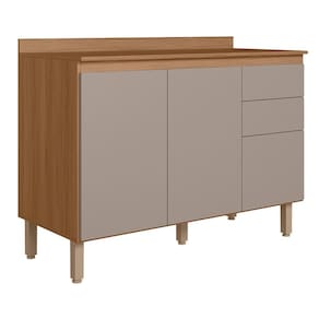 Balcão de Cozinha Acácia Touch 120cm com Tampo MDP - Nicioli