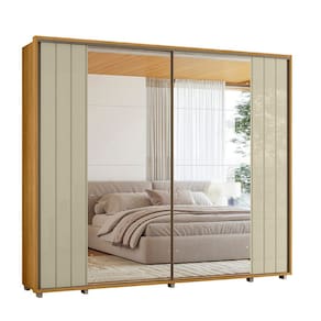 Guarda-roupa Casal Dali 02 Portas com Espelho Cumaru/opala