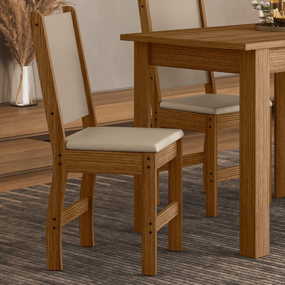 Conjunto 6 Cadeiras para Cozinha Clara Carvalho/Savana
