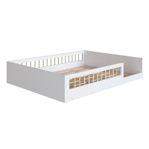 Cama Montessoriana Infantil Casal Affetto AFT016BCBC 188x138cm Branco - Completa Móveis