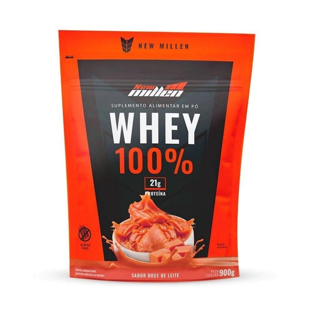 Whey 100% Refil 900g Sabor Doce De Leite