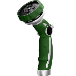 Bocal de mangueira Restmo Heavy Duty Metal 9 Spray Patterns Green