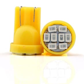 Par Lâmpada Led Pingo T10 8 Leds 12V Laranja