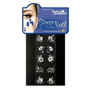 Kit 1.500 Adesivos Unhas Strass Nail, Artesanal, Branquinho