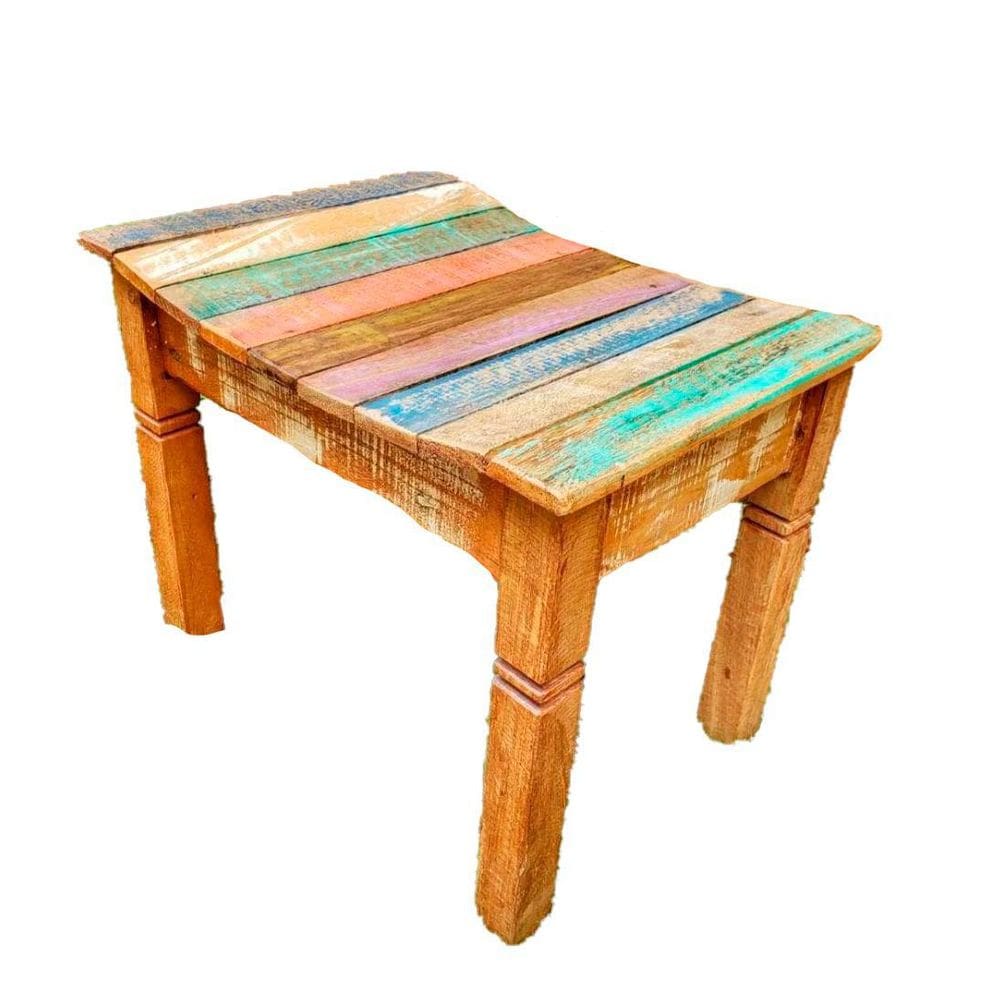 Banco Ripado Madeira Maciça 54x39x41cm