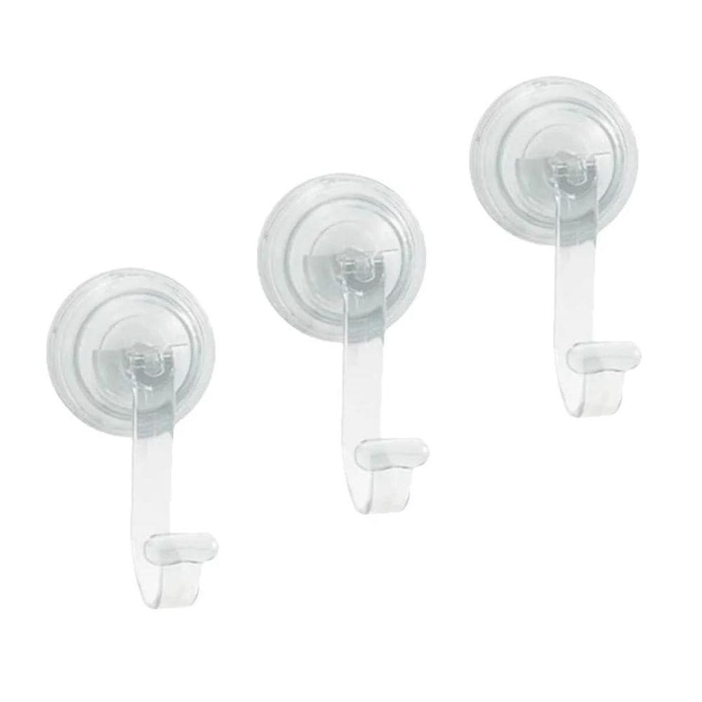 Kit 3 Un Cabide Transparente Ventosa Astra