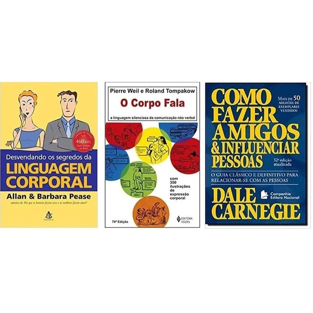 Kit 3 Livros Desvendando Os Segredos Da Linguagem Corporal