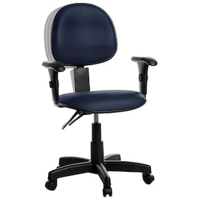 Cadeira Ergonômica Executiva Com Braço Rv Azul Escuro