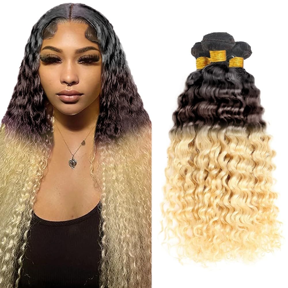 Pacotes de cabelo CnumGunm Ombre Water Wave T1B/4/613 16 18 20