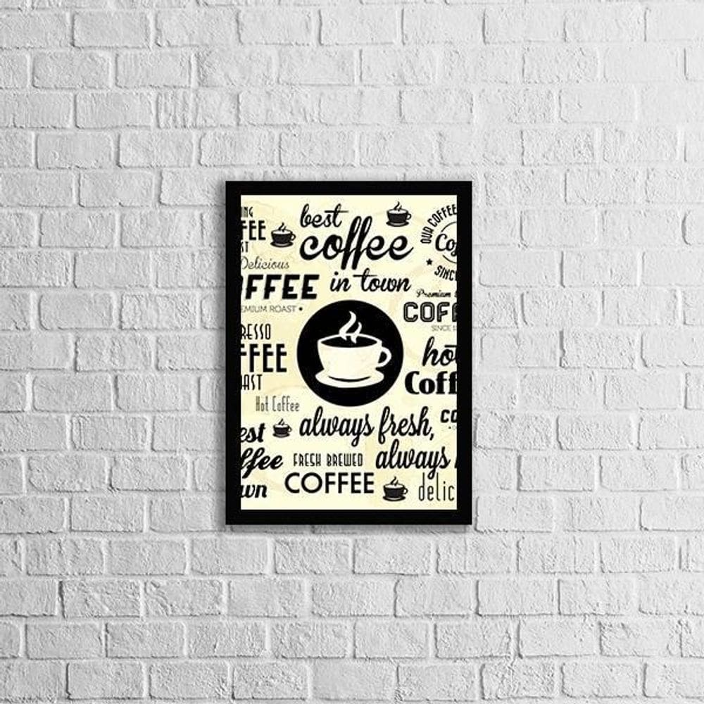 Quadro Café Palavras 24X18Cm