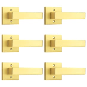 Alavancas de porta fictícias Probrico Gold, 6 pacotes, interiores pesados
