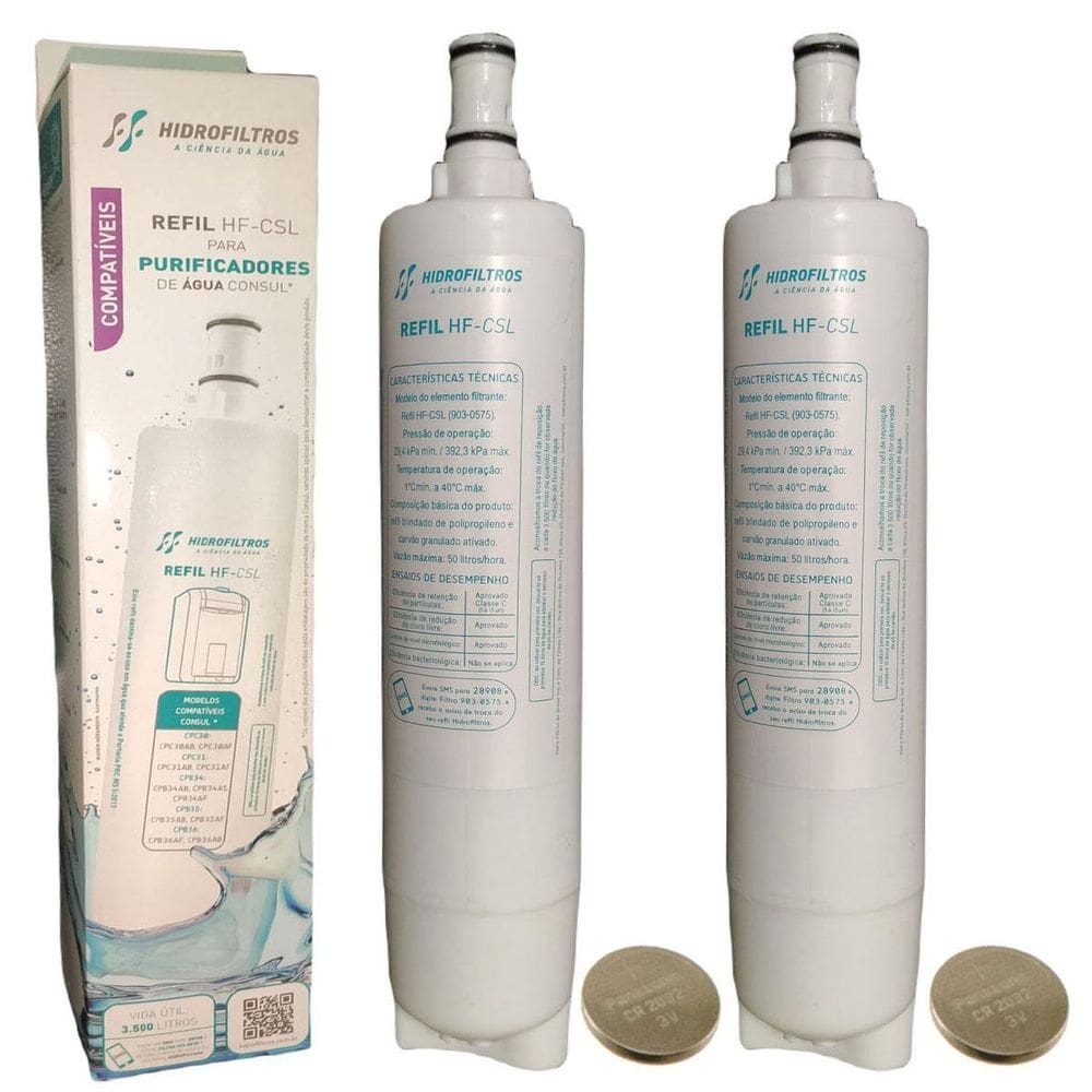 Kit 2 Refil Filtro Purificador Consul Facilite E Bem Estar