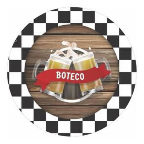 Painel Redondo 3D Sublimado Boteco Frd-3458