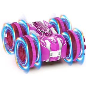 Carro de Controle Remoto Anfíbio 4x4 2.4 GHz - Carrinho 360º Acrobático à Prova d`Água com Luzes LED,Fygurso