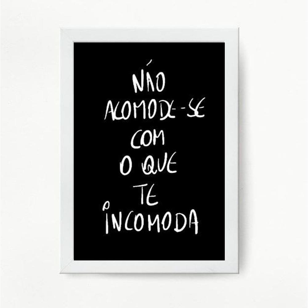 Quadro Decorativo 33x24cm - Moldura Branca - Multiuso