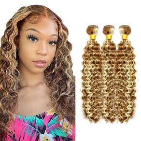 Pacotes de cabelo CnumGunm Deep Wave #30 /613 100% cabelo brasileiro