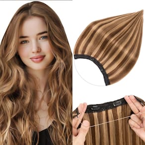 Extensões de cabelo Halo S-noilite 100% cabelo humano real 55g/30cm