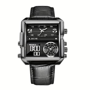 Relógio Lige Com Display Luminoso - Horária Dupla Preto