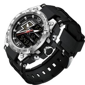 Relógio Masculino Militar Esportivo Digital à Prova D `água 6137 Preto Cinza