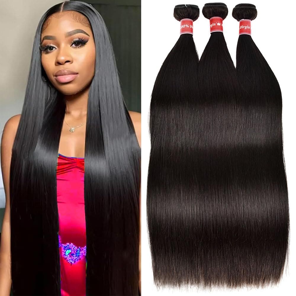 Pacotes de cabelo Oshiney Straight 12A Brazilian Virgin x3 50-60cm