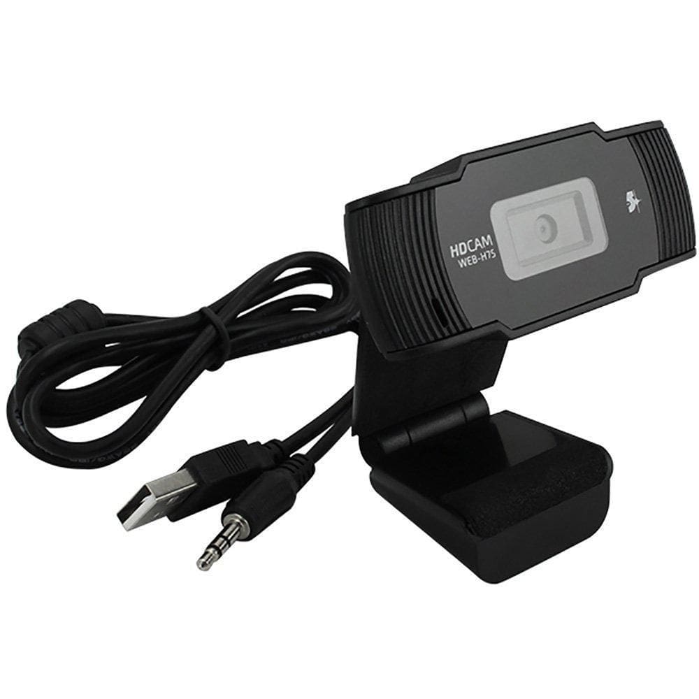 Webcam Full HD 5+ com Microfone e Sensor CMOS