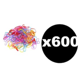 600 Xuxinhas Elásticos De Silicone Colorida Para Penteado