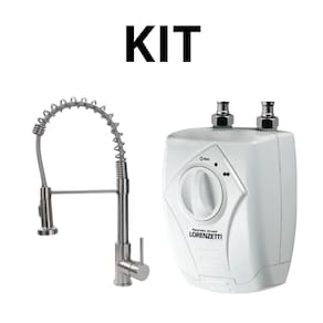 Kit Torneira Monocomando Escovada Cozinha + Aquecedor Lorenzetti Versátil 127V