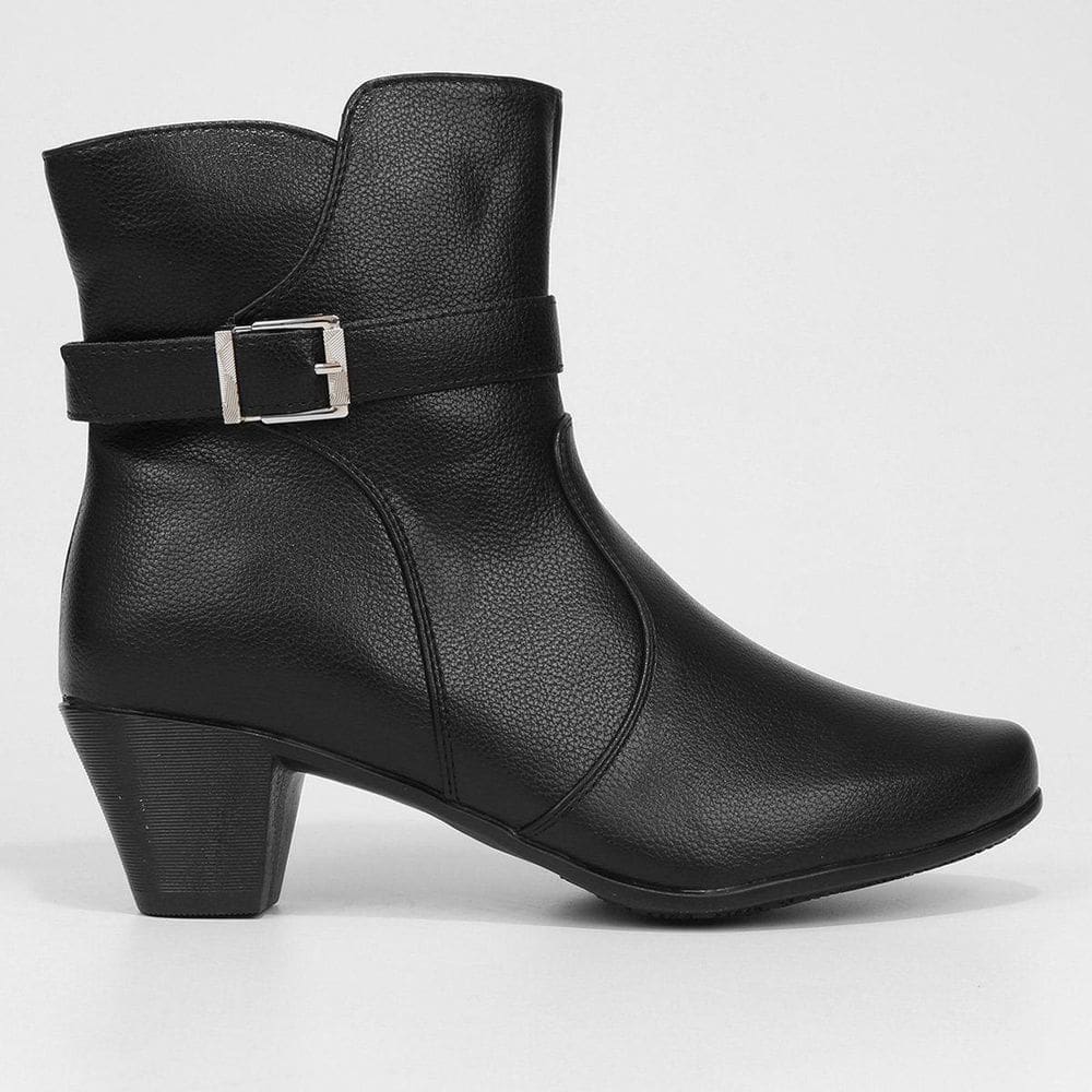 Bota Feminino Mooncity Cano Baixo Salto Fino