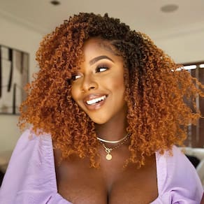 ToyoTress de cabelo de crochê Yanky Twist 14 polegadas, 8 pacotes, laranja