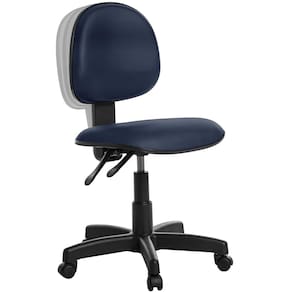 Cadeira Escritorio Executiva Com Back Em Viena Azul Marinho